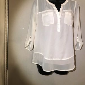 Sheer ivory blouse